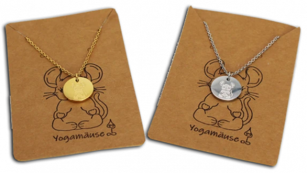Kette "Yogamaus" Vergoldet